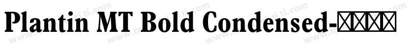 Plantin MT Bold Condensed字体转换